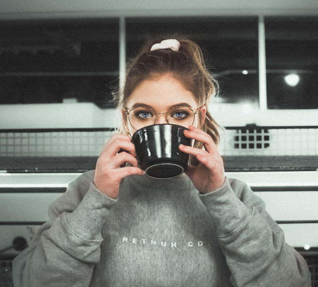 habit formation research - woman drinking coffee
